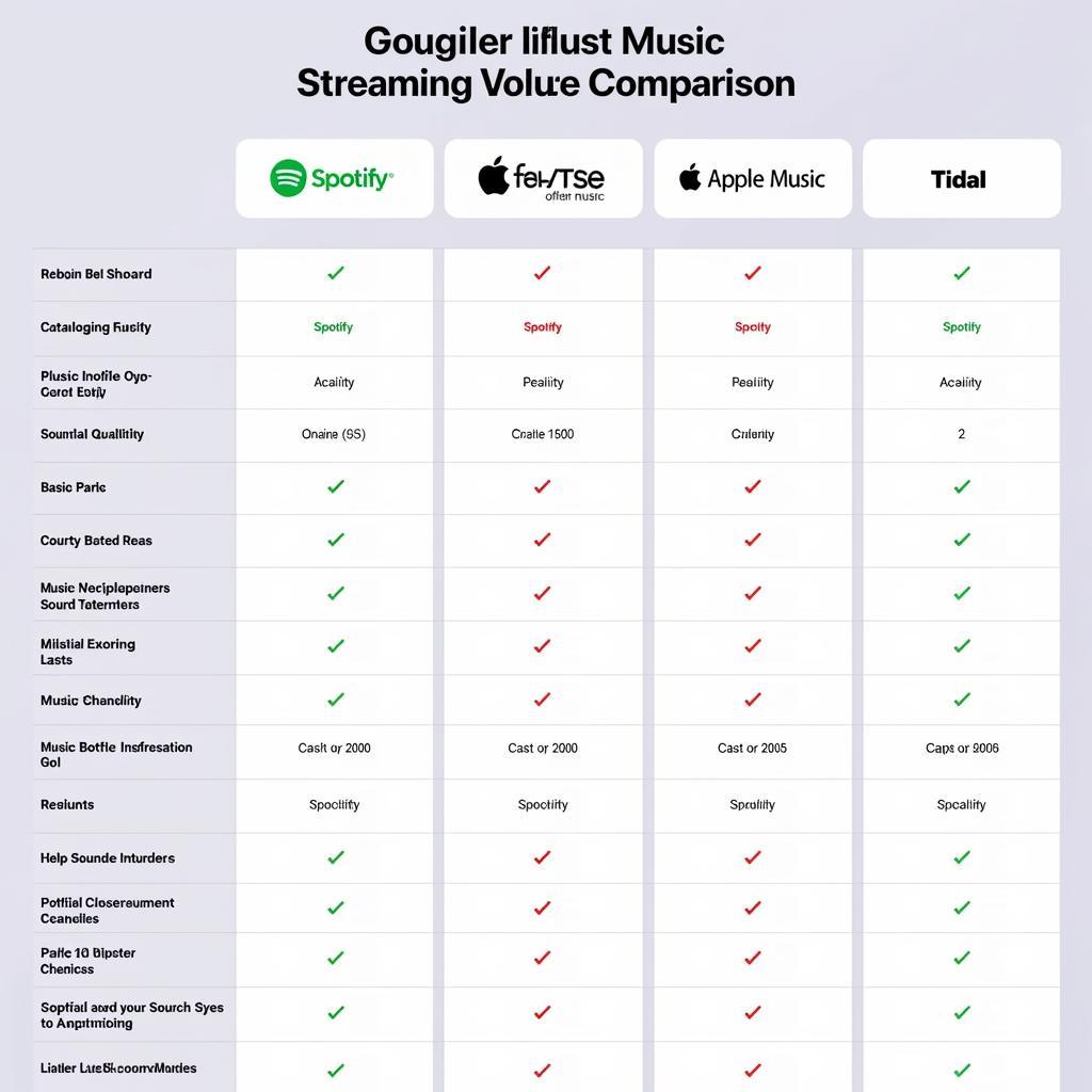 Comparison of popular music streaming platforms