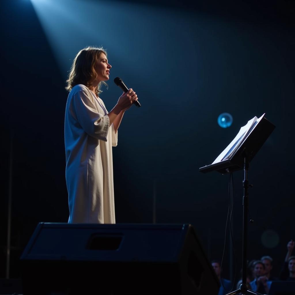 A musician performing Gethsemane