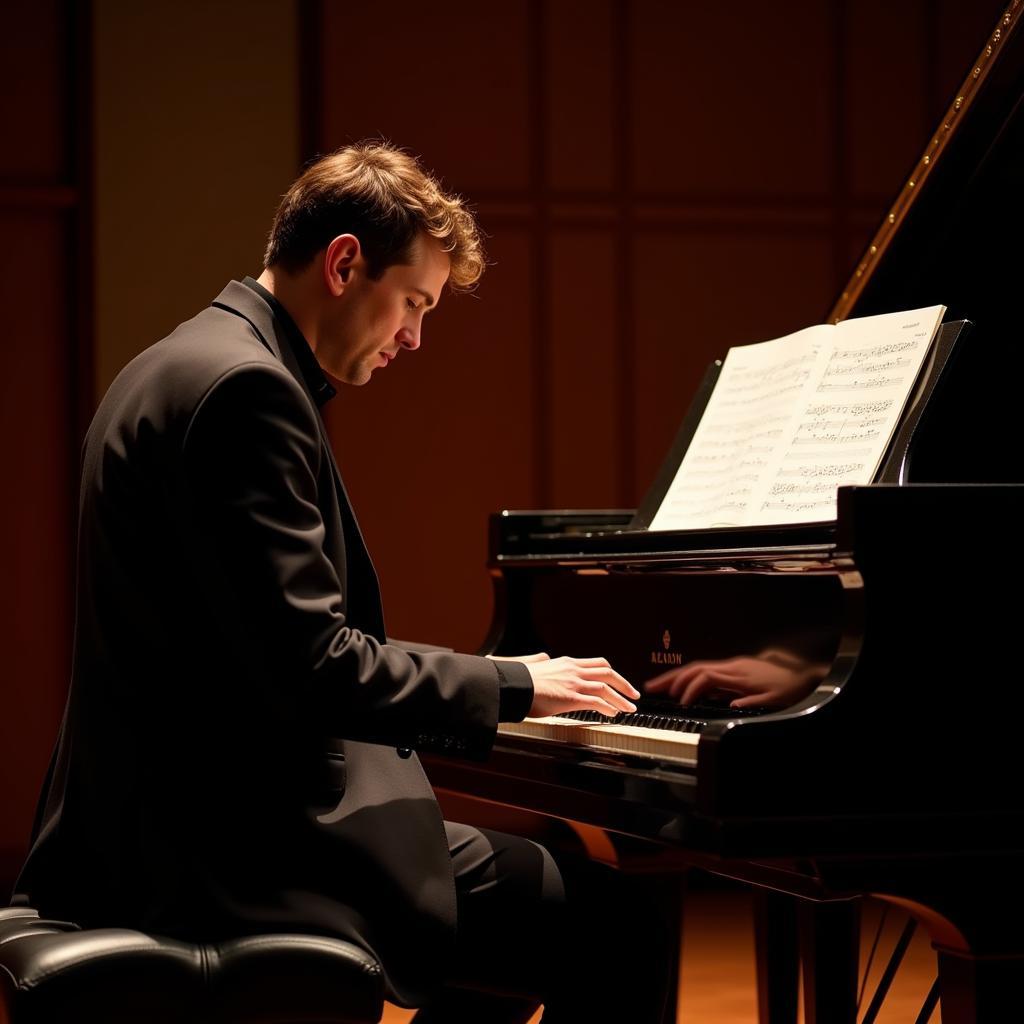 Pianist Performing "Bridge Over Troubled Water"