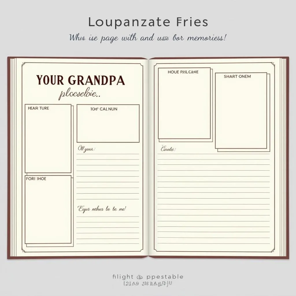 Printable Memory Book Template for Grandpa