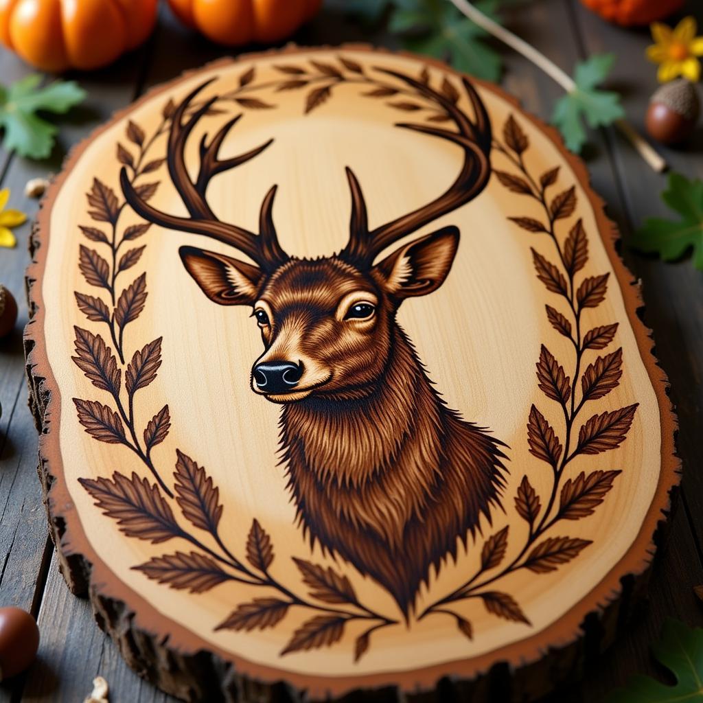 Nature-Inspired Wood Burning Patterns