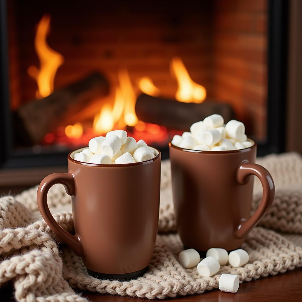 Two mugs of Nestle Sugar-Free Hot Chocolate