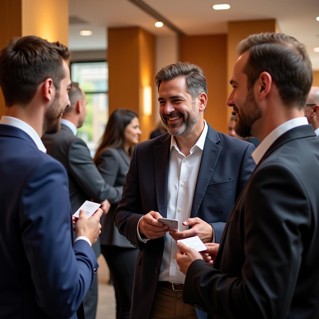 Real Estate Investors Networking at an Event