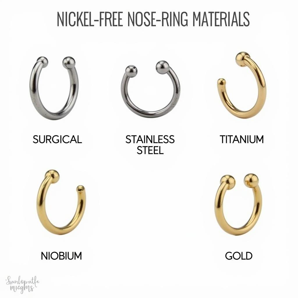 Popular Nickel Free Nose Ring Materials