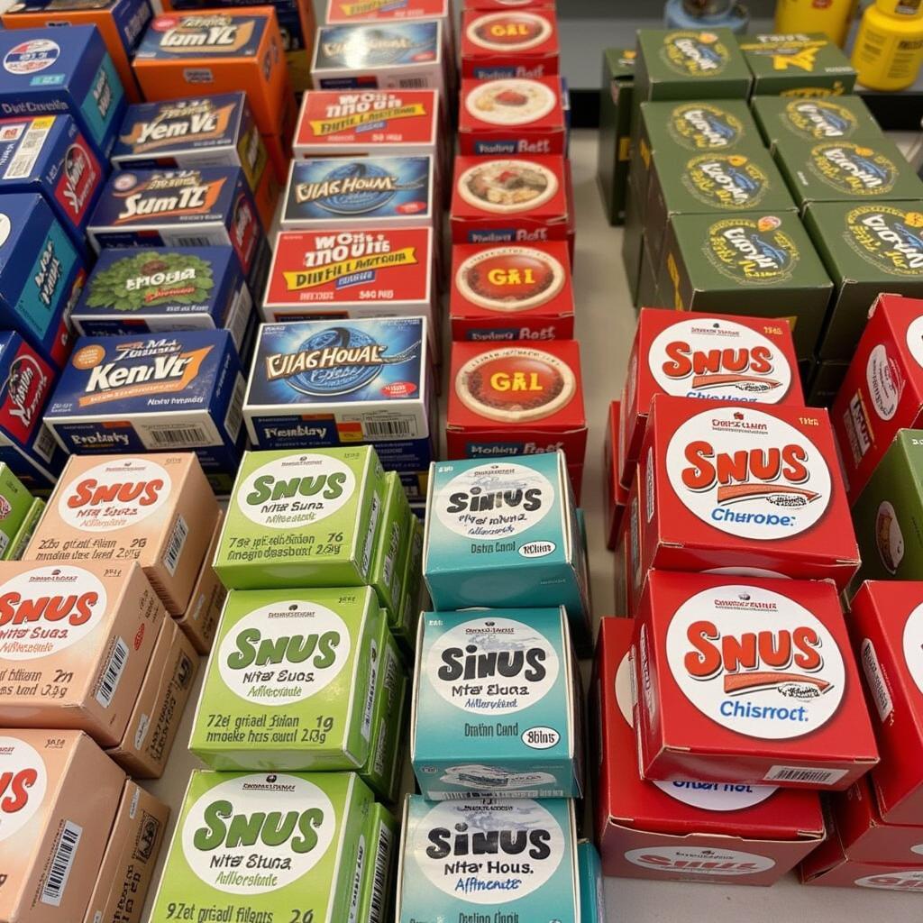 Various Nicotine-Free Snus Products