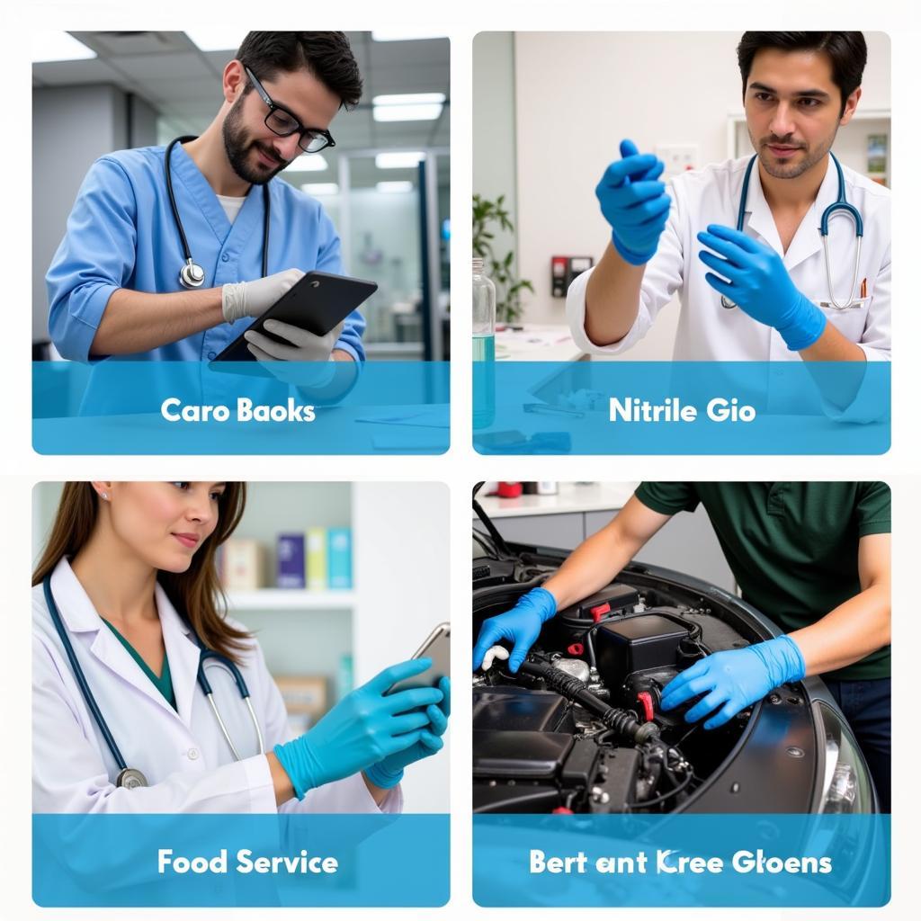 Various applications of nitrile gloves