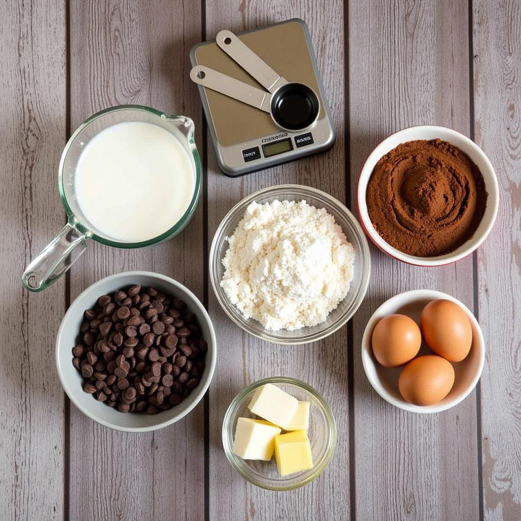 Ingredients for No Sugar Gluten Free Brownies