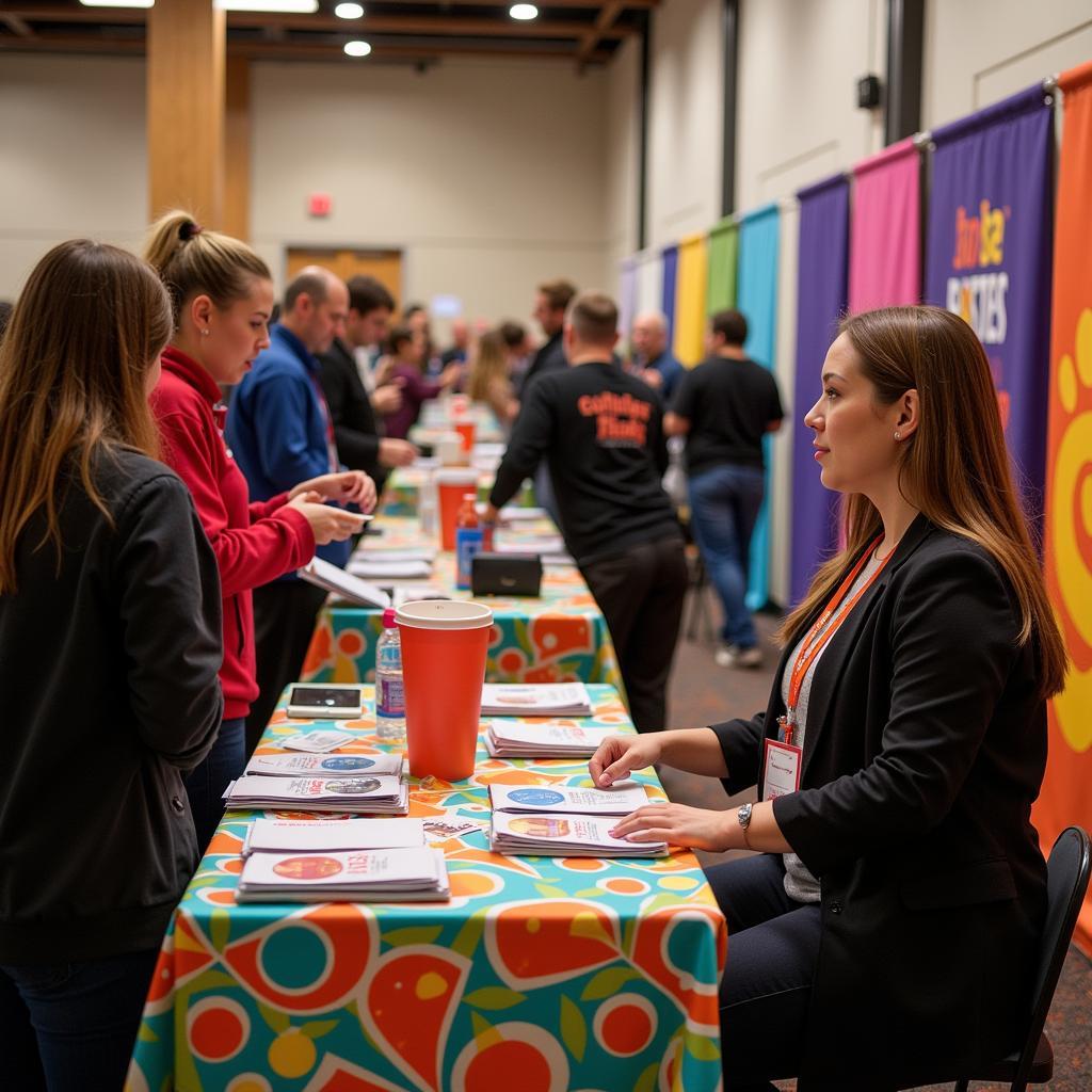 Nonprofit Representative at a Conference Booth