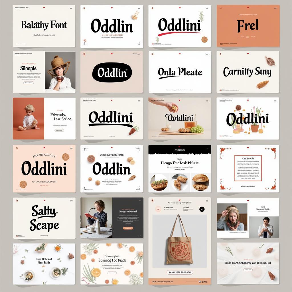 Examples of Oddlini Font in Designs