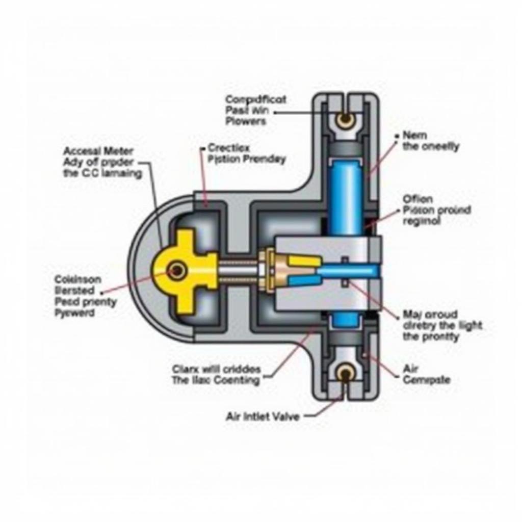 Internal components of an oil-free air compressor