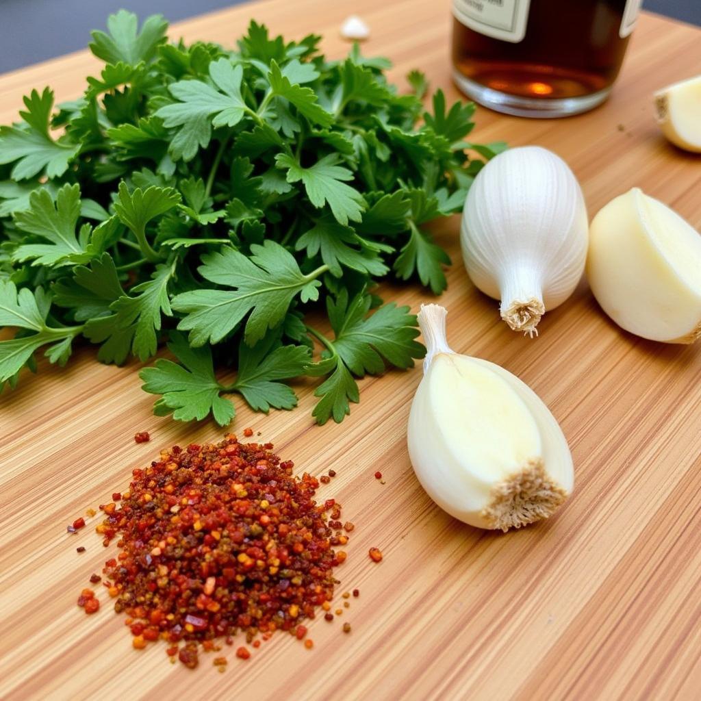 Fresh Ingredients for Oil-Free Chimichurri