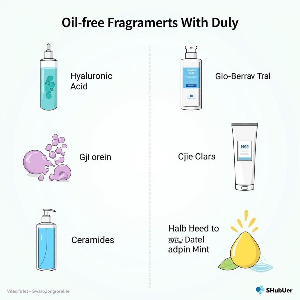 Common ingredients in oil-free, fragrance-free moisturizers.