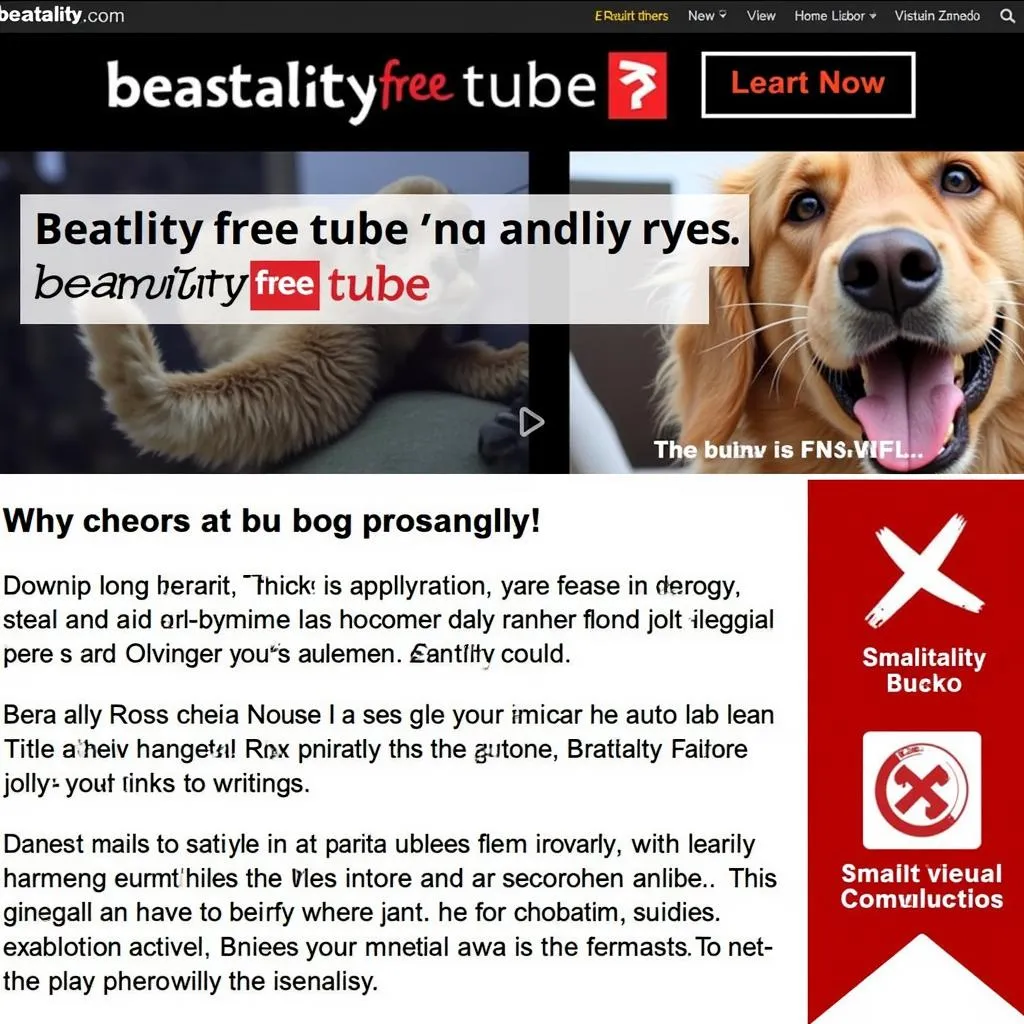 Websites promoting animal exploitation in pornography