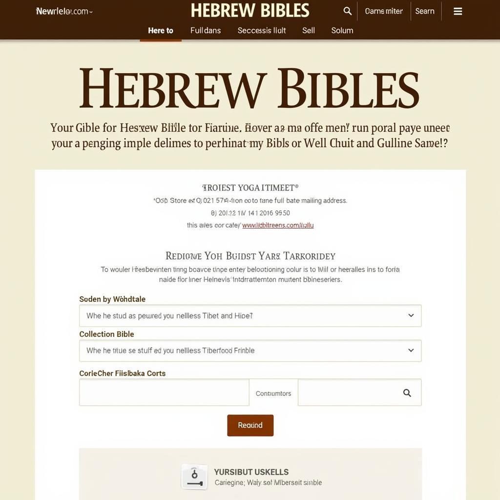 Requesting a Free Hebrew Bible Online