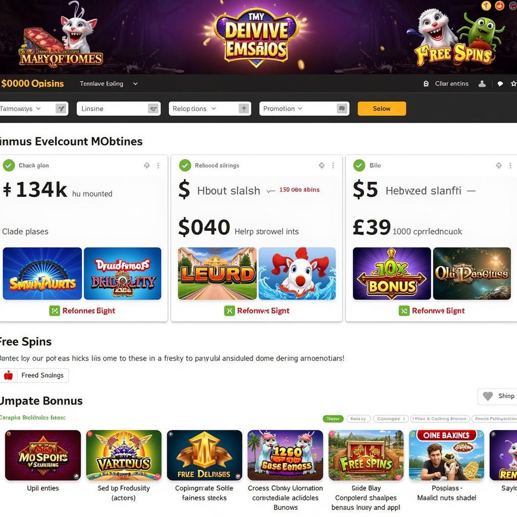 Online Casino Promotions Page