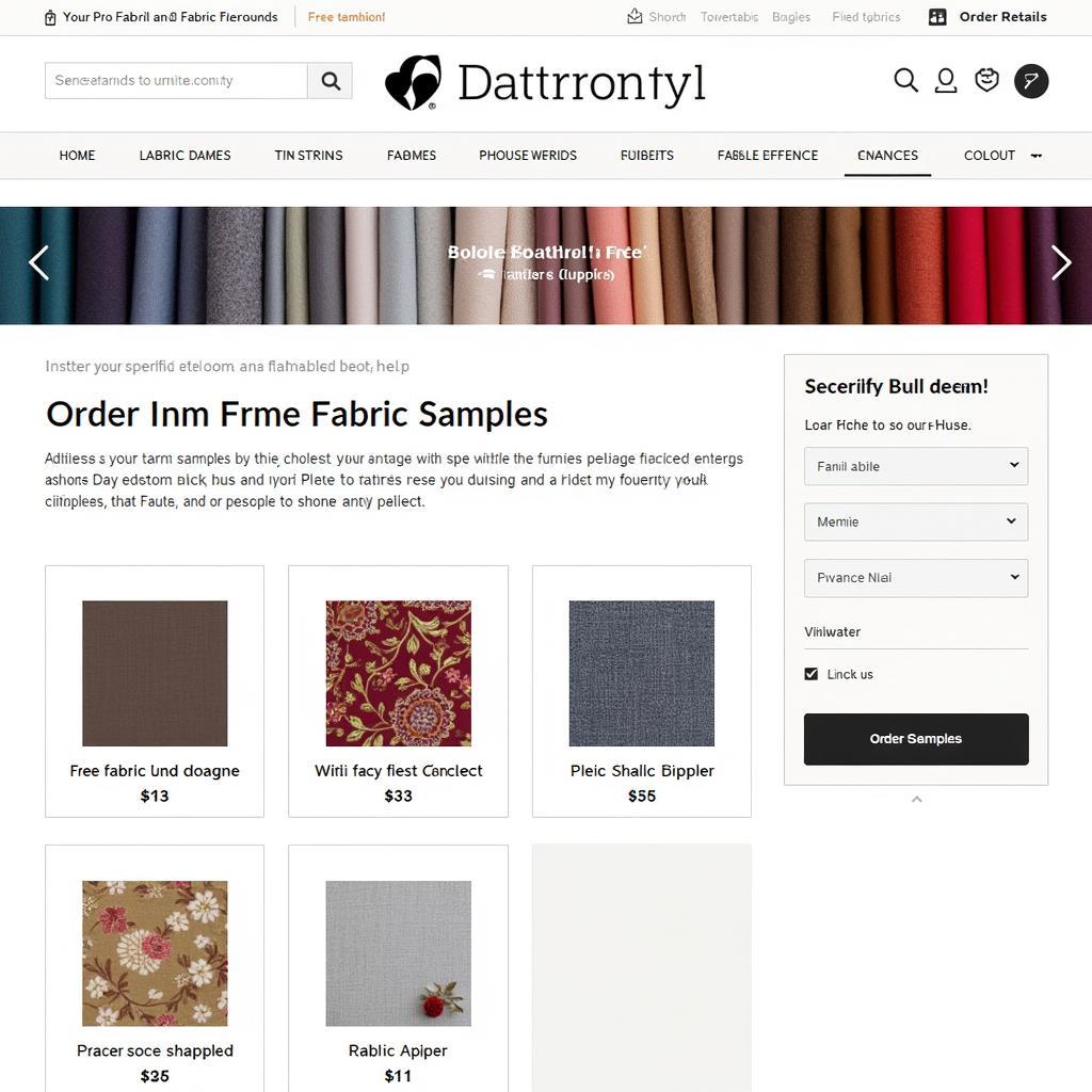 Website Offering Free Fabric Samples