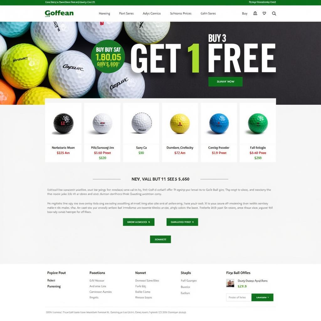 Browsing an Online Golf Store