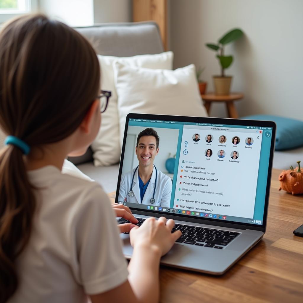 Online pediatrician chat consultation