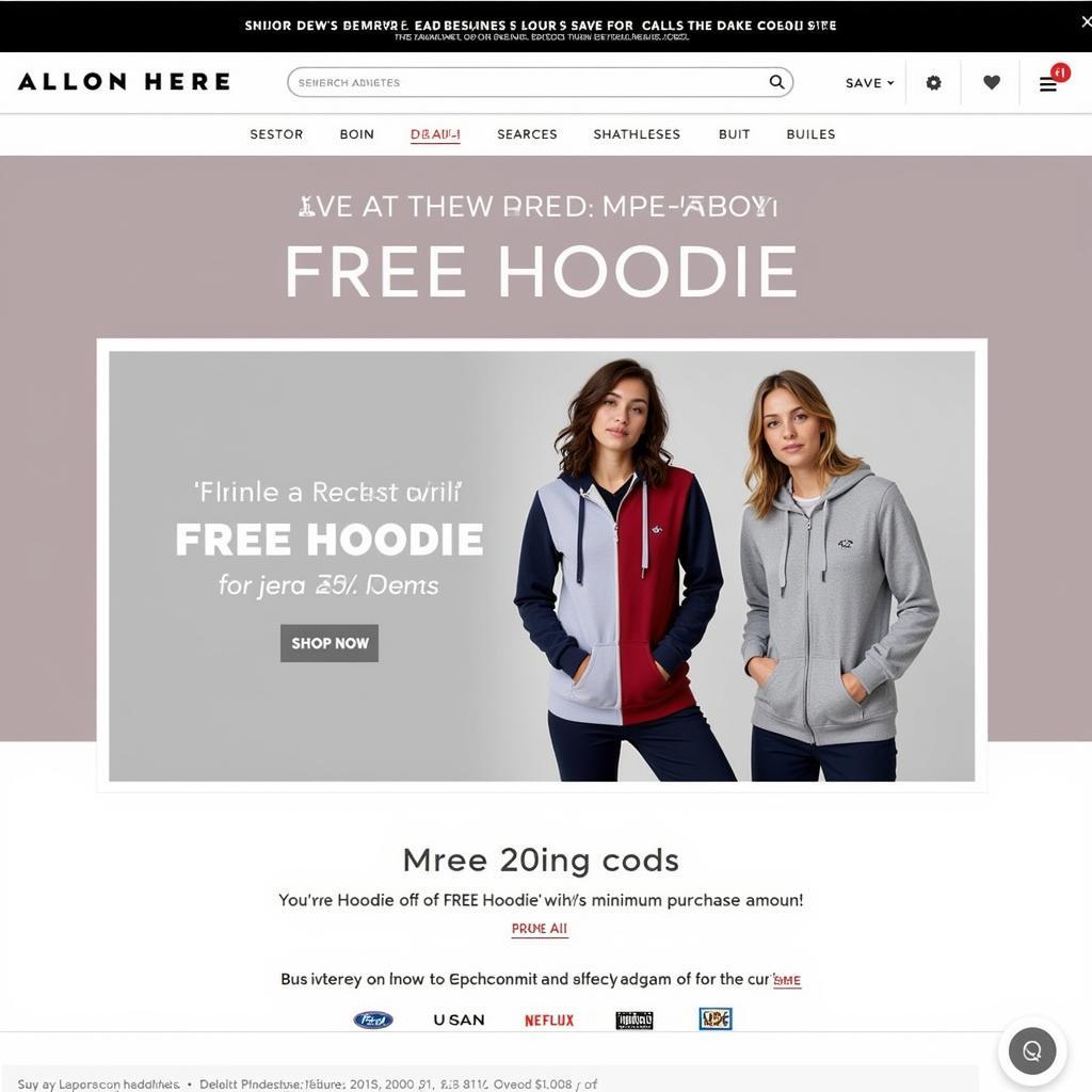 Online Retailer Promotion: Free Hoodie with Purchase