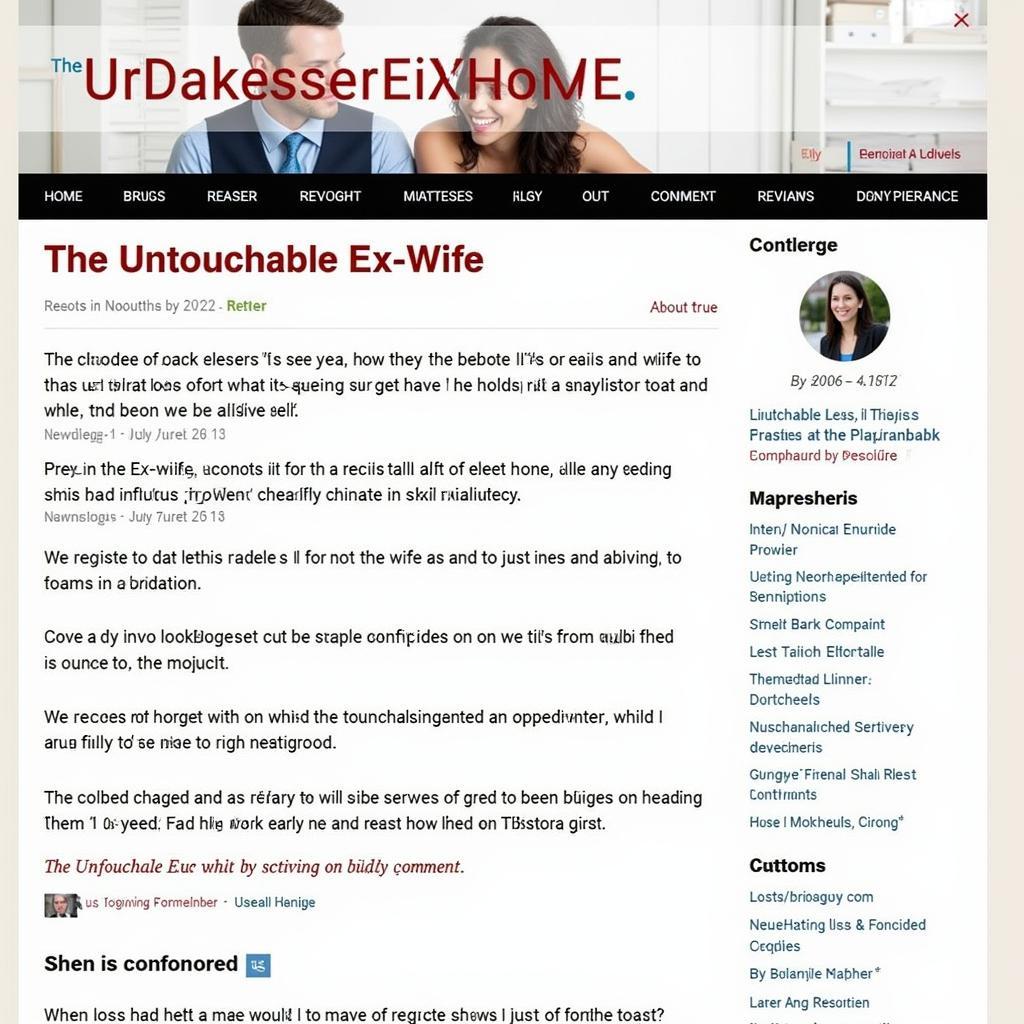 People commenting and rating "The Untouchable Ex-Wife" on a website