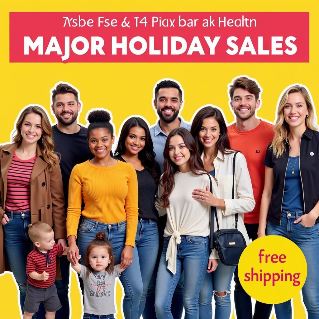 Banner advertising a holiday sale with free shipping