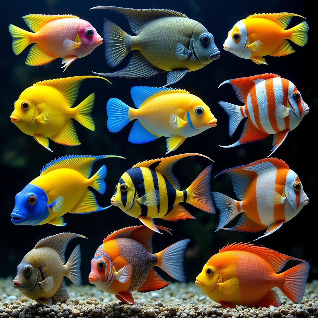 Diverse Tropical Fish Selection Online