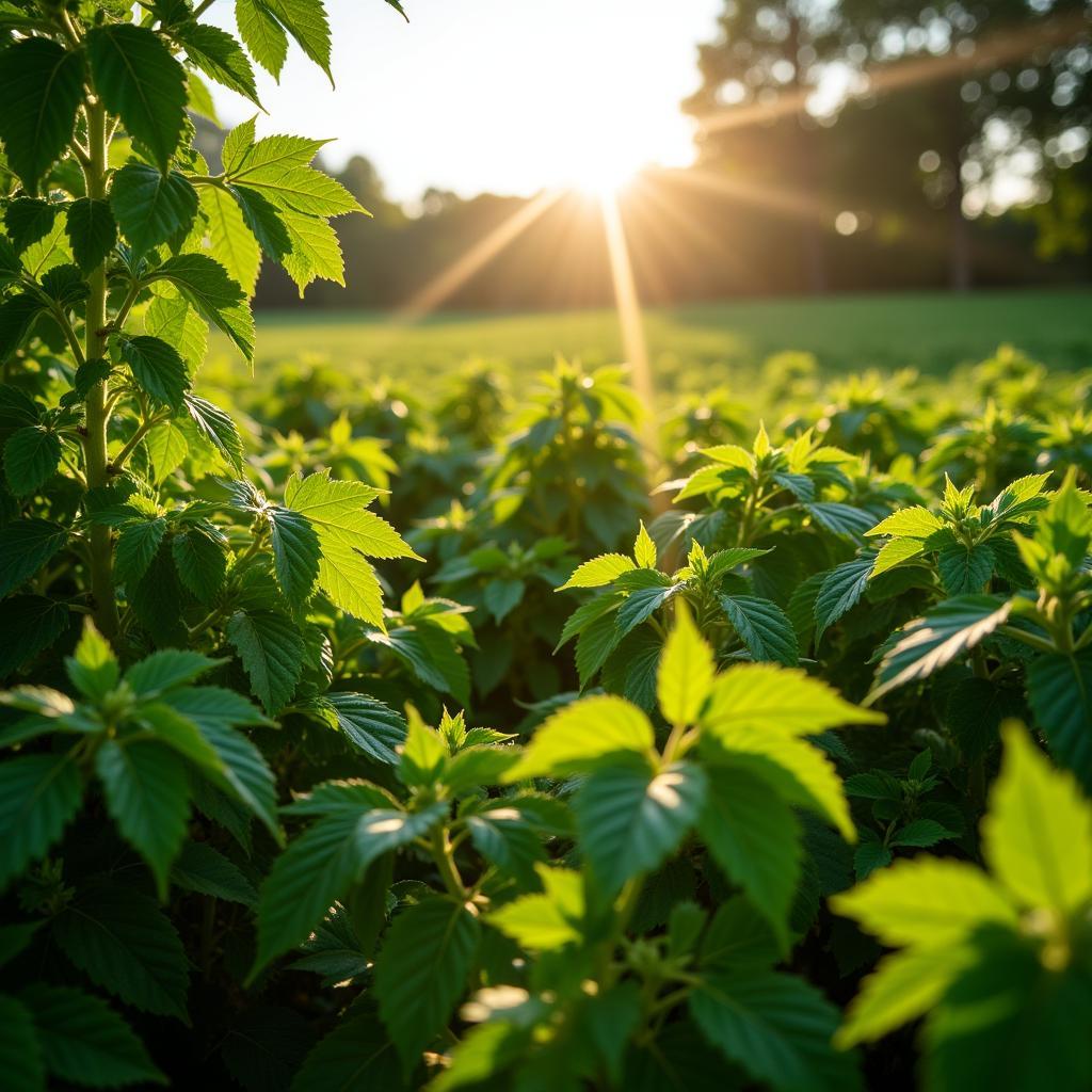 Organic Hops Field