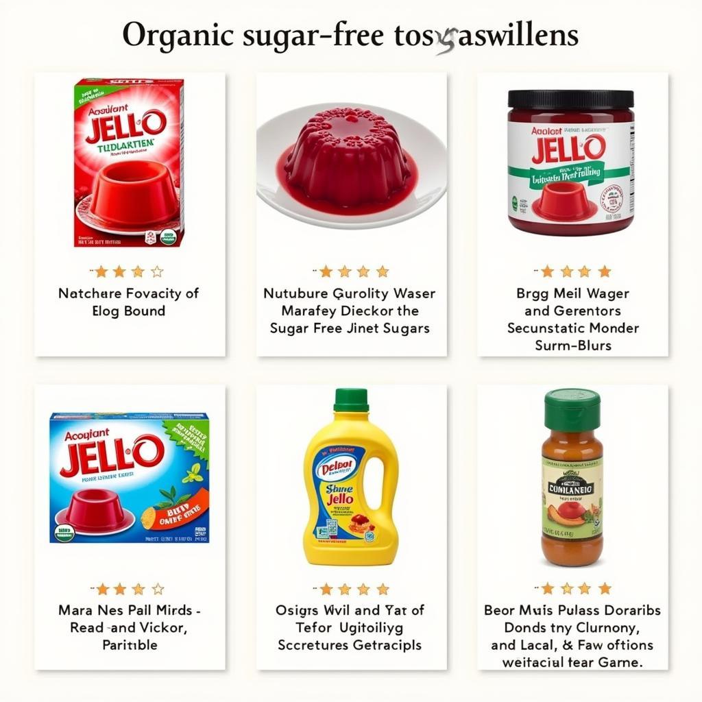 Various organic sugar-free jello brands