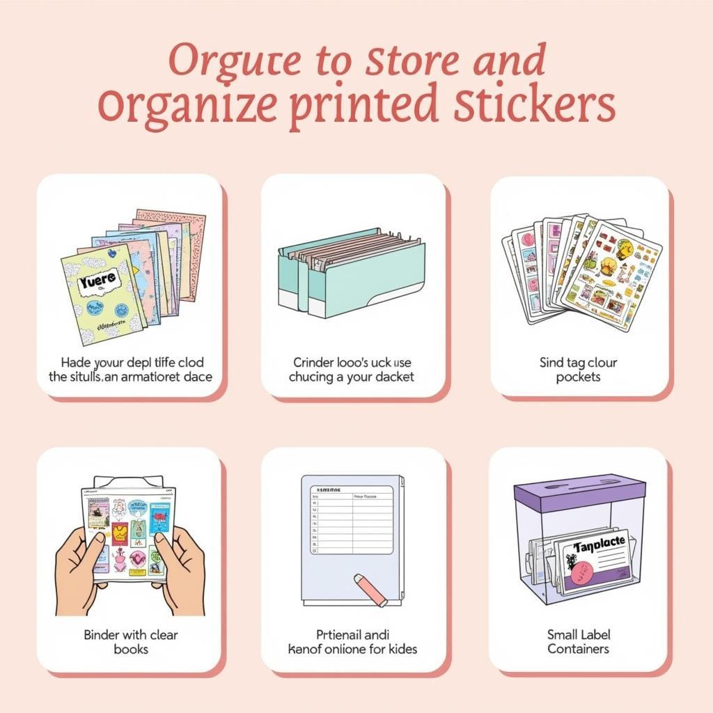 Different methods to organize printable planner stickers