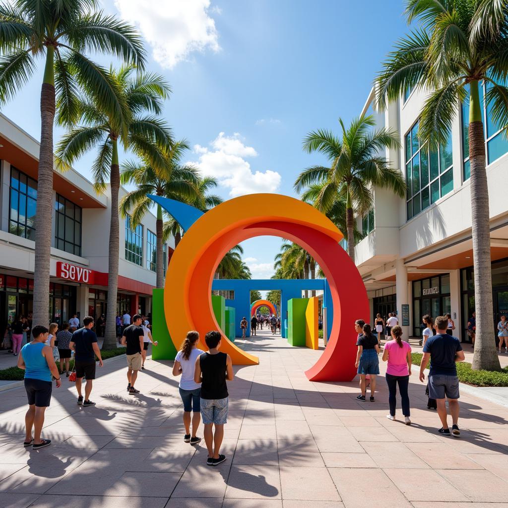 Outdoor art installation in West Palm Beach