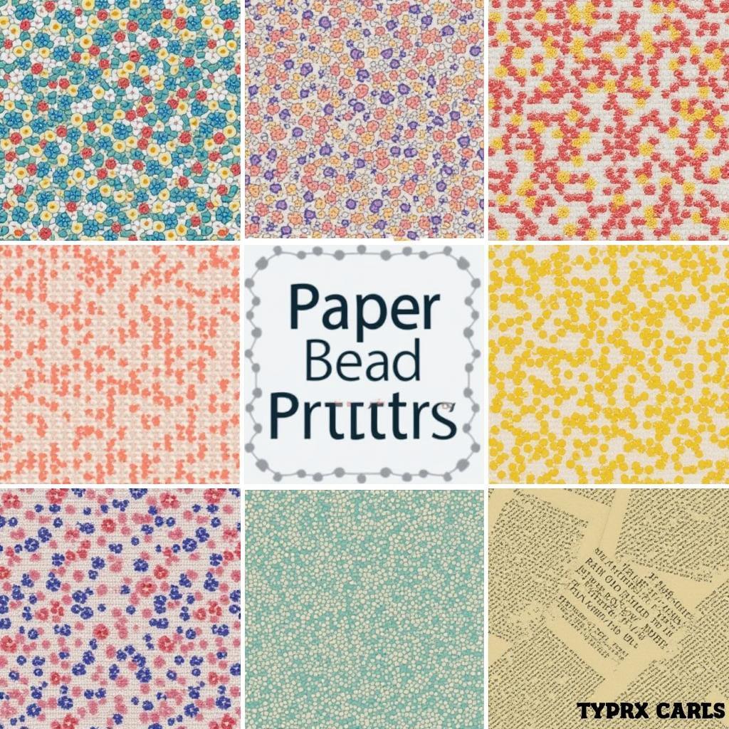 Variety of Free Printable Paper Bead Patterns