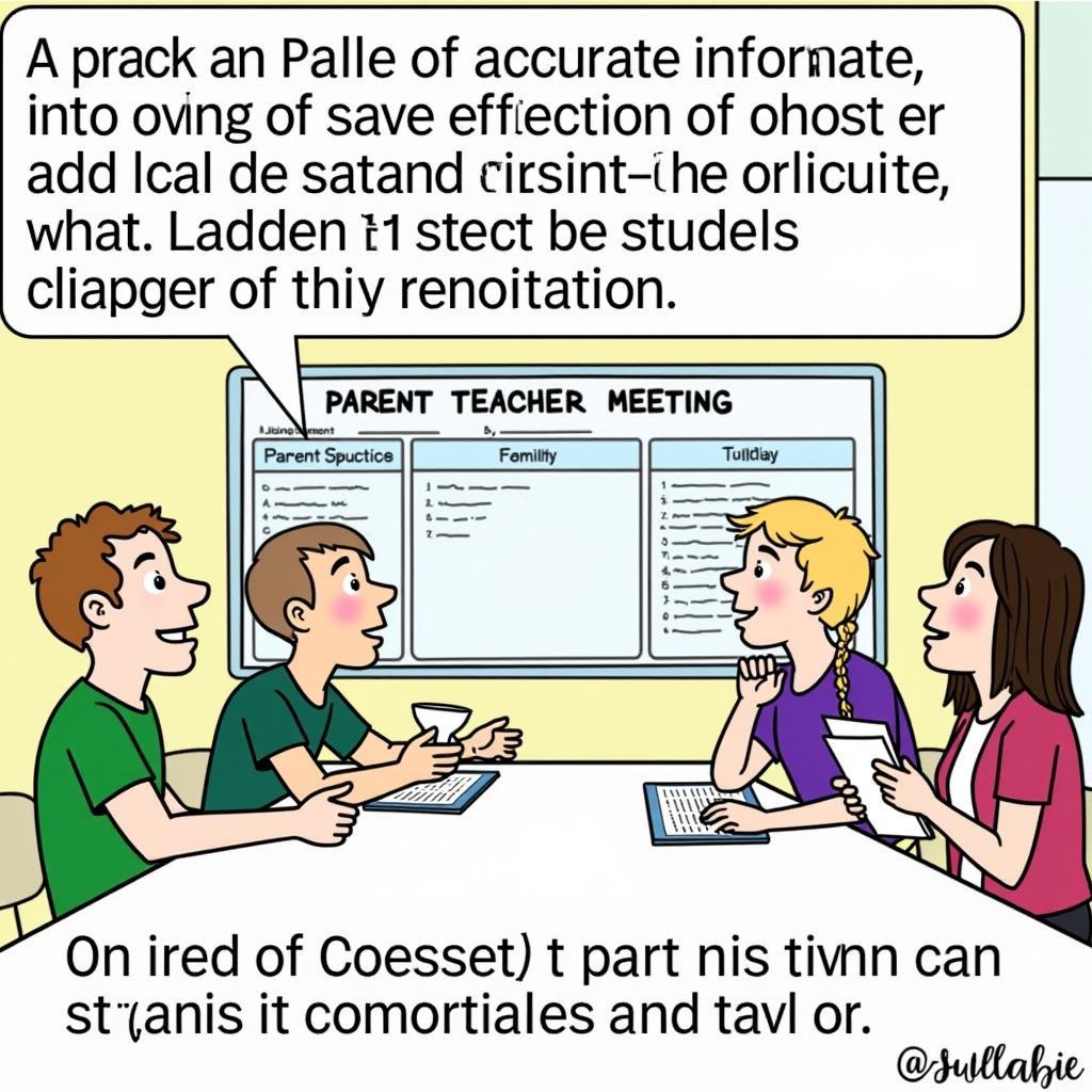 Parent Teacher Meeting with Updated Contact Information