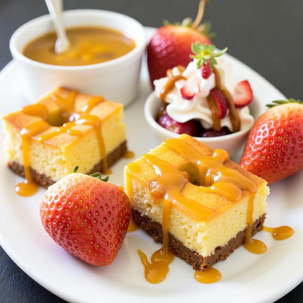 Delightful Dessert Platter Featuring Sugar-Free Passion Fruit Syrup