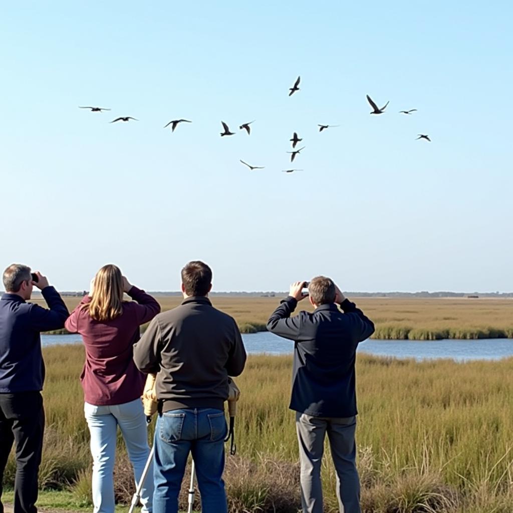 Birdwatching at Pea Island