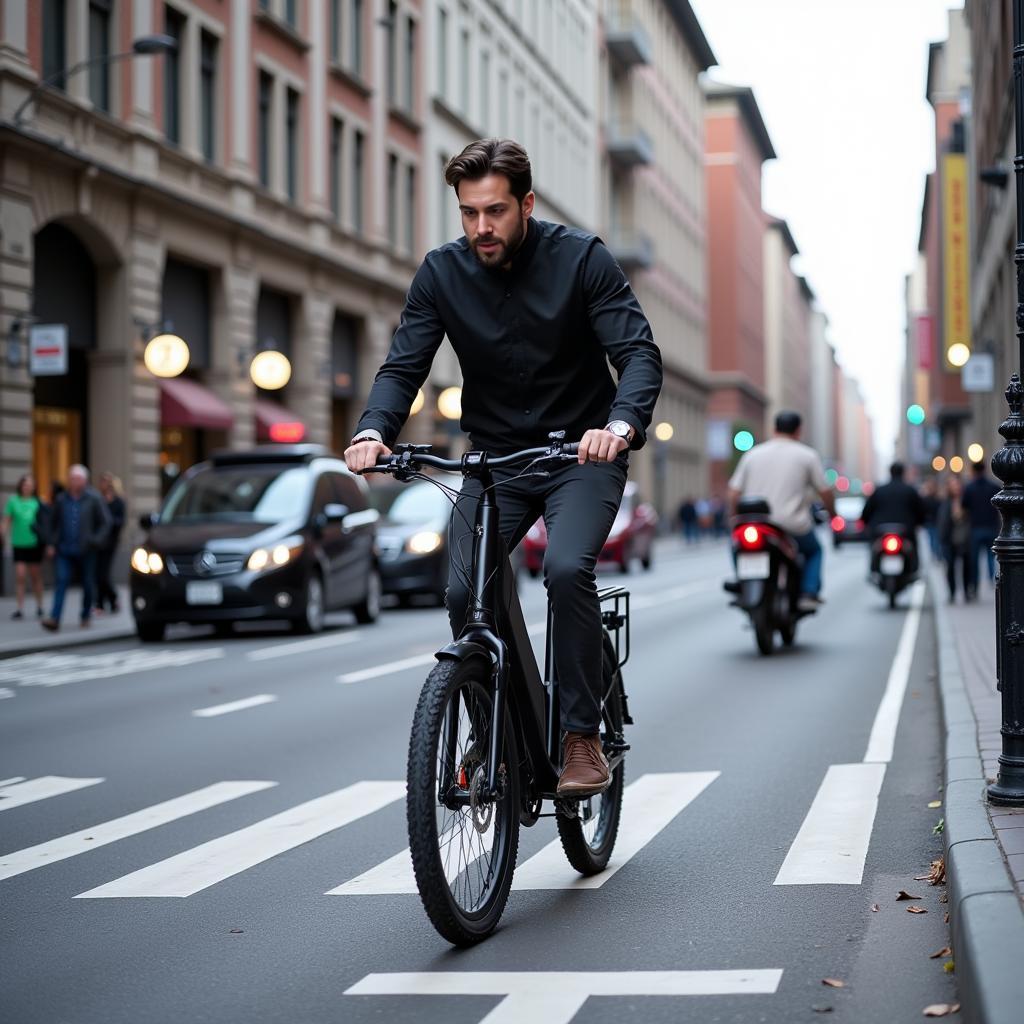 Pedal-free electric bike for city commuting