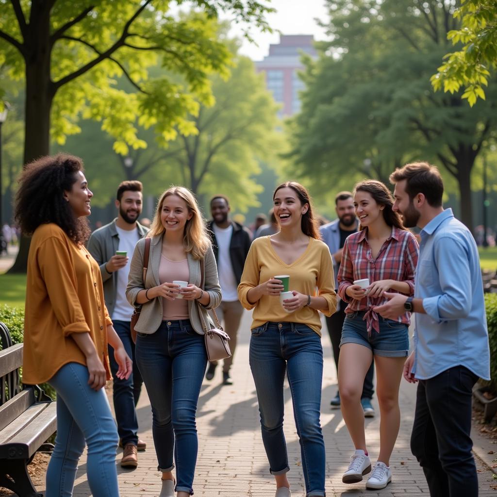 People Connecting in the City