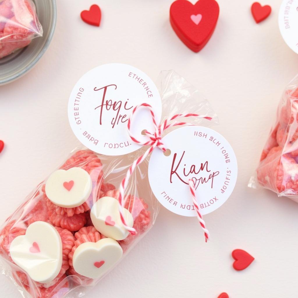 Personalized Valentine Treat Bag Toppers with Names