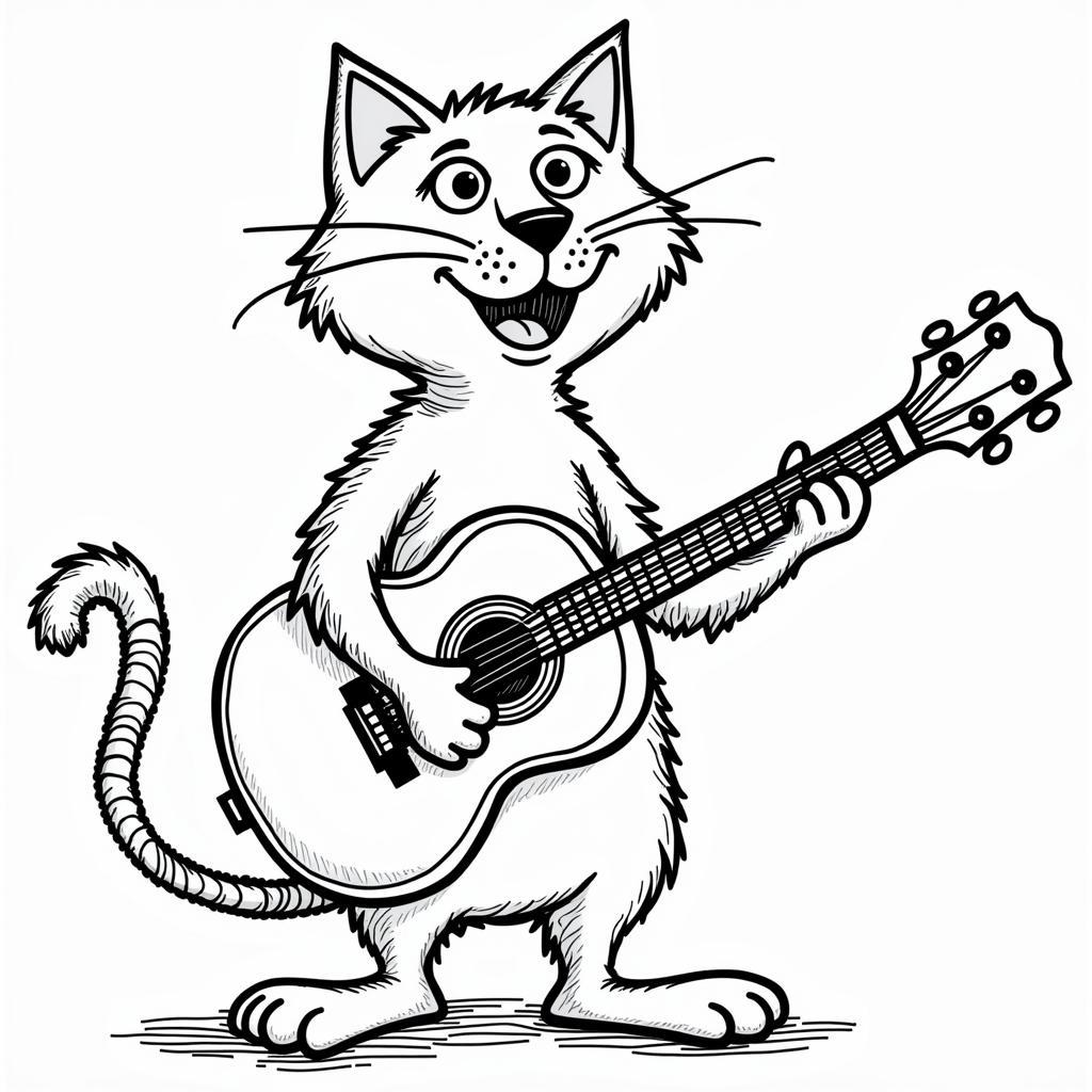 Pete the Cat Coloring Page