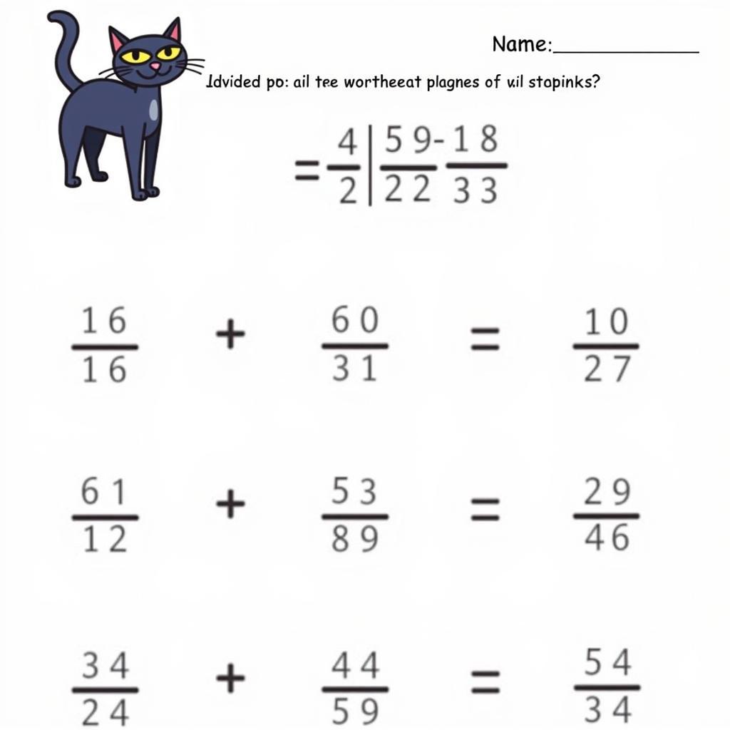 Pete the Cat Math Worksheet