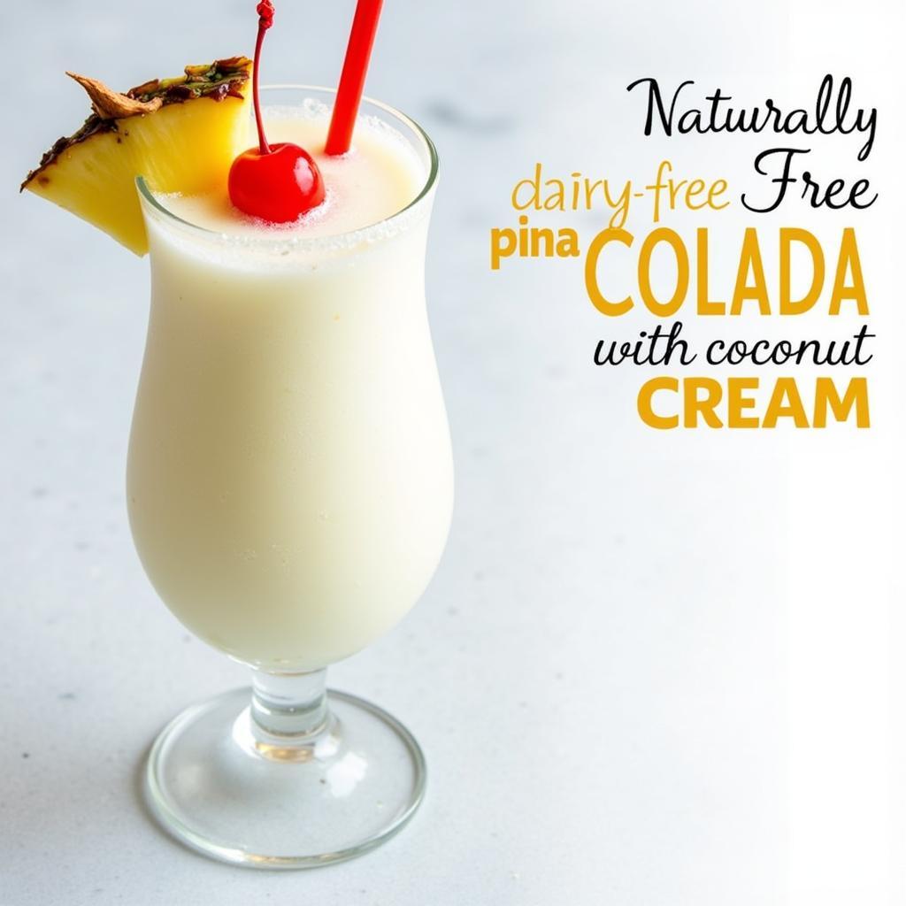 Pina Colada Cocktail with Coconut Cream