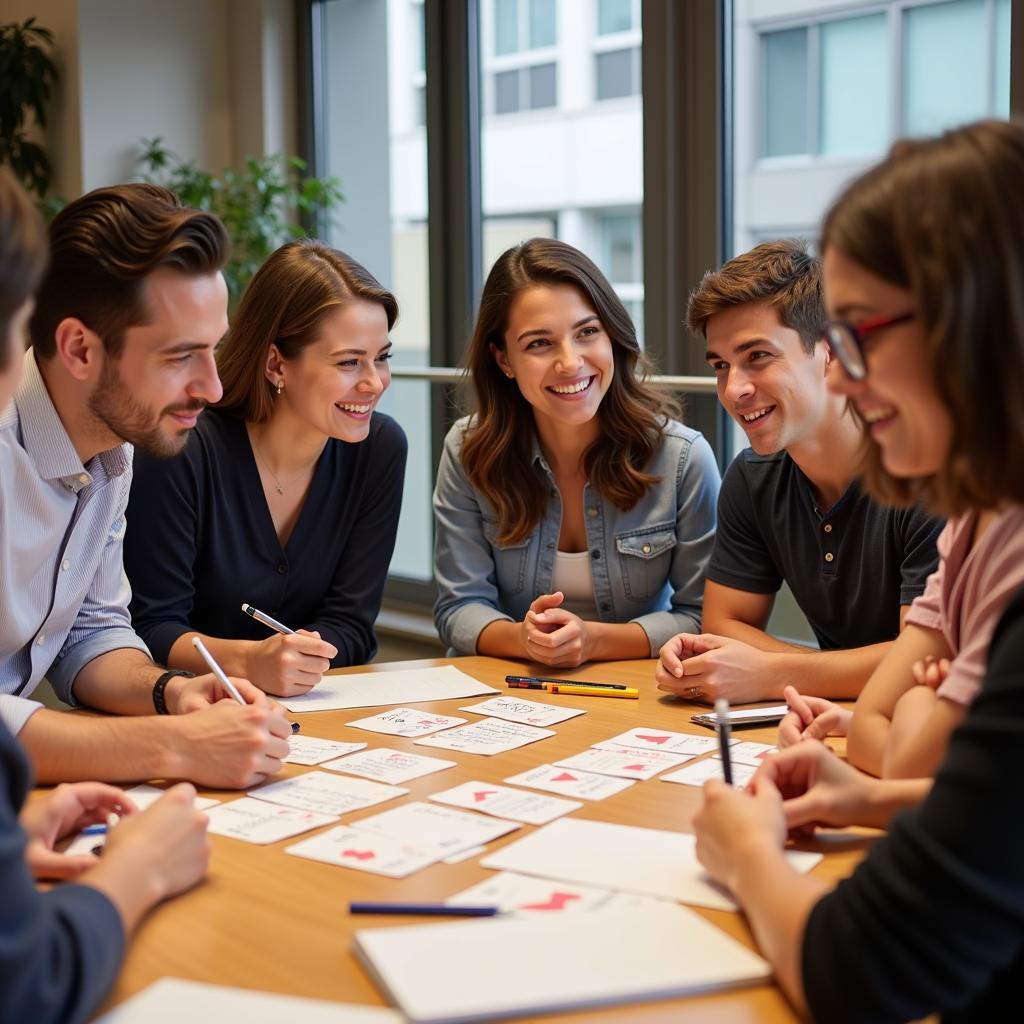 Group Utilizing Pip Deck for Brainstorming