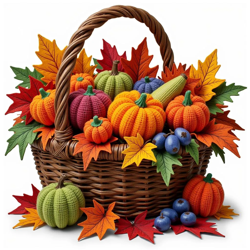 Harvest Basket Plastic Canvas Pattern