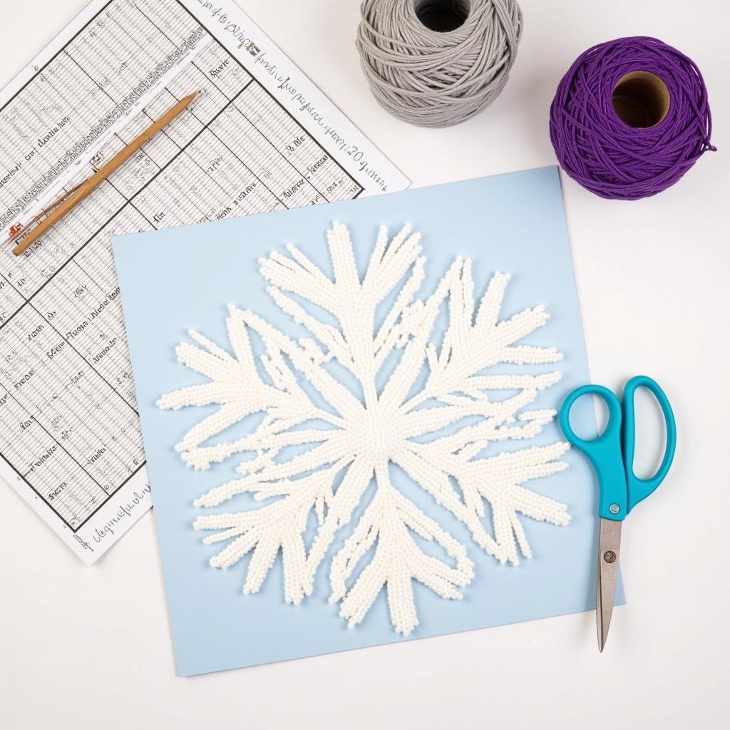 Essential Supplies for Making Plastic Canvas Snowflakes