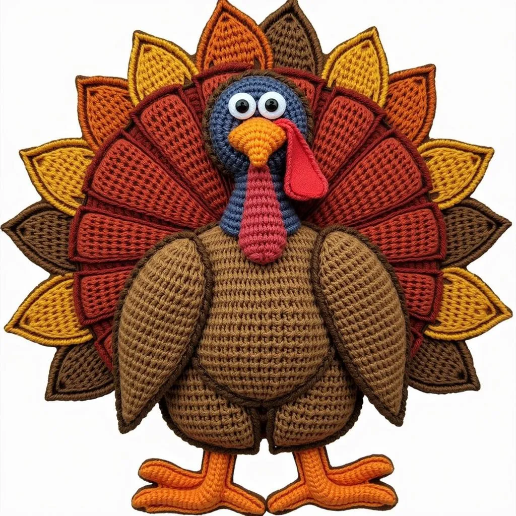 Thanksgiving Turkey Plastic Canvas Pattern