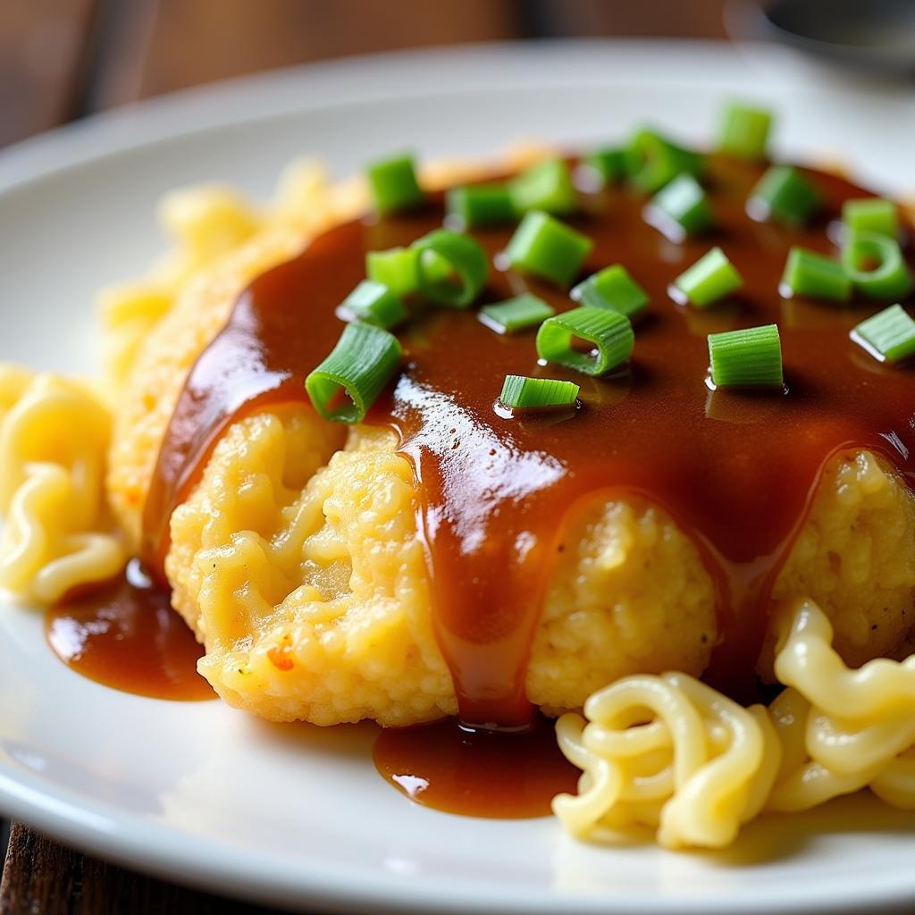 Plated Gluten-Free Egg Foo Young