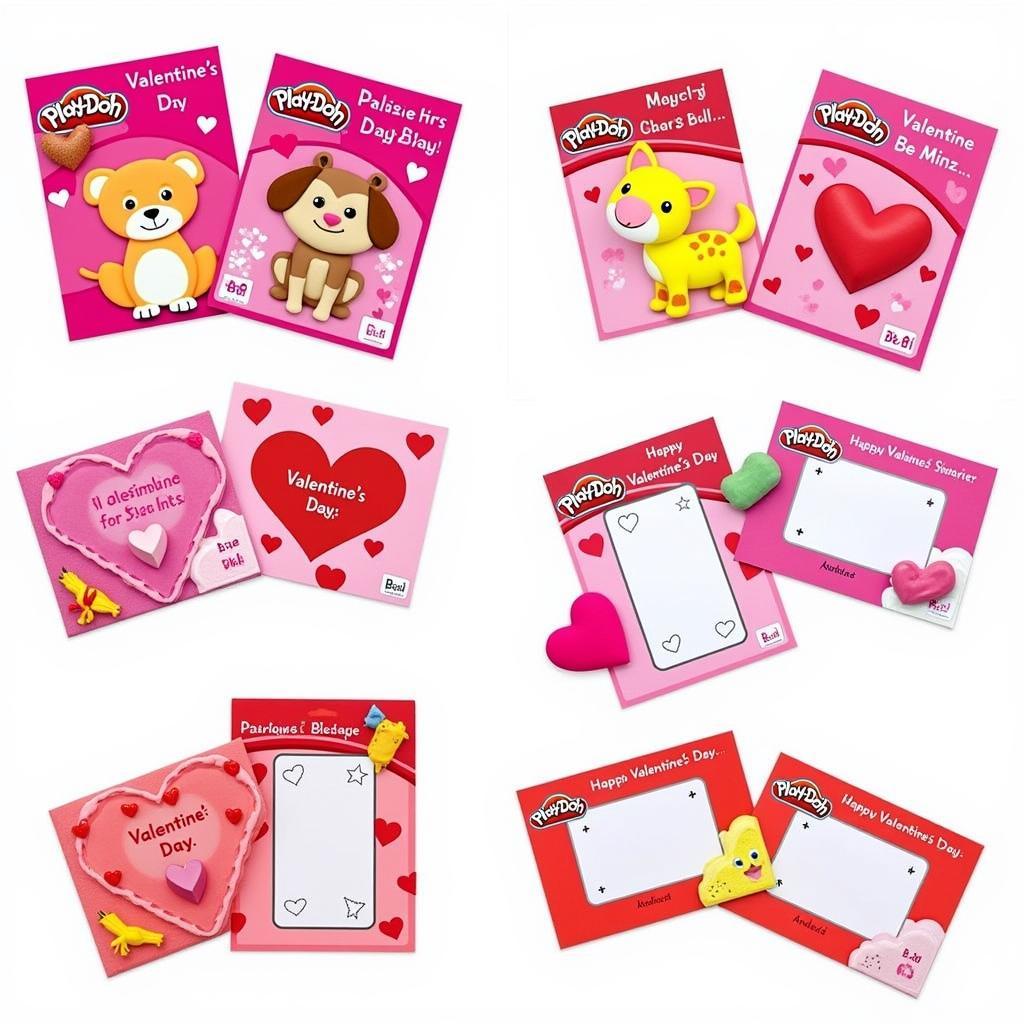 Play Doh Valentine Cards for Kids