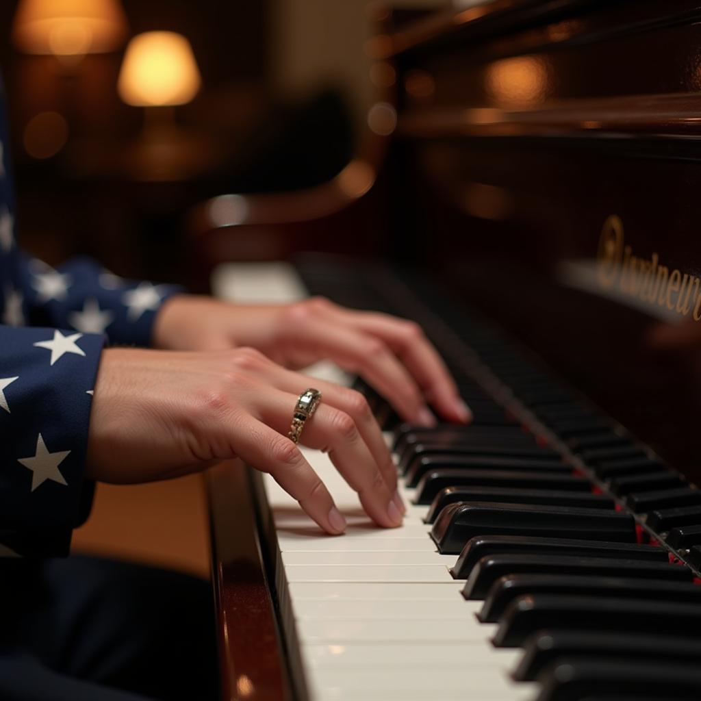 Playing the Star Spangled Banner on a Piano