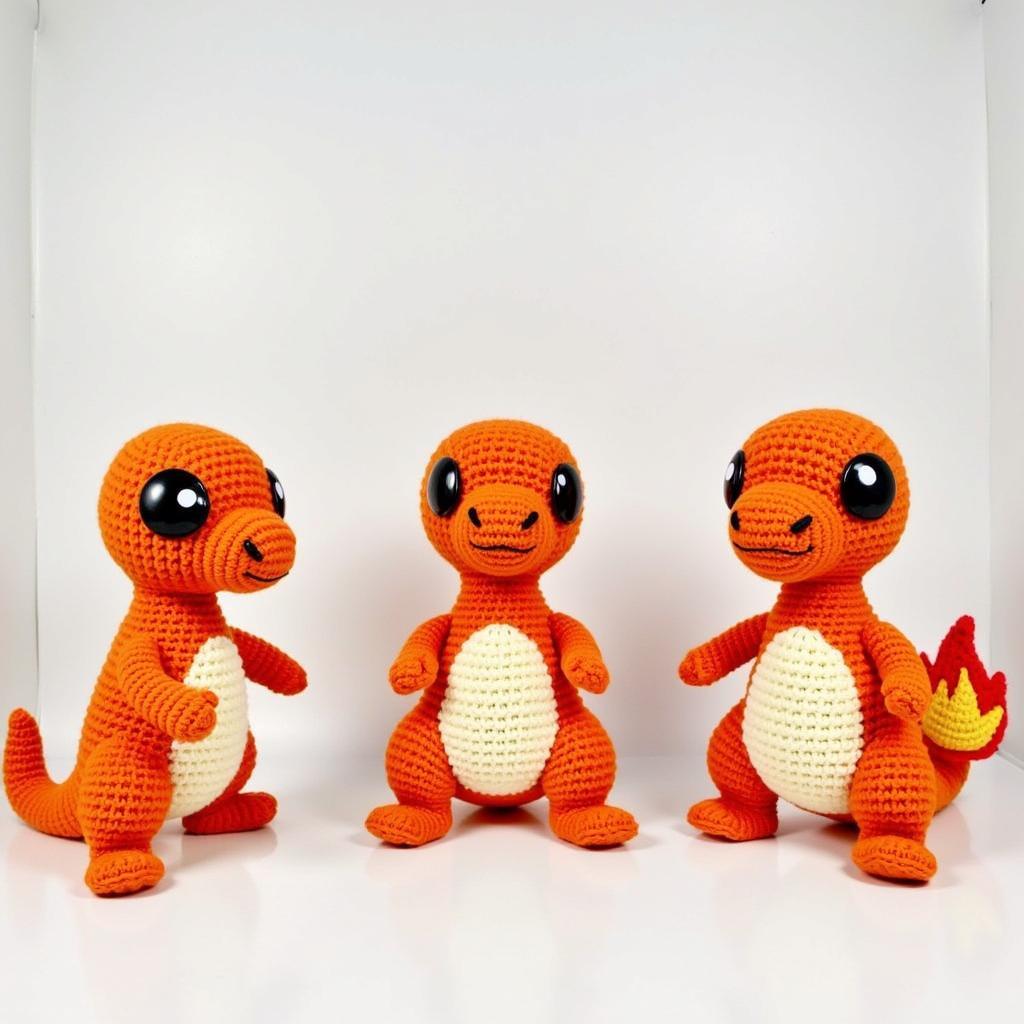 Charmander amigurumi crochet patterns for different skill levels