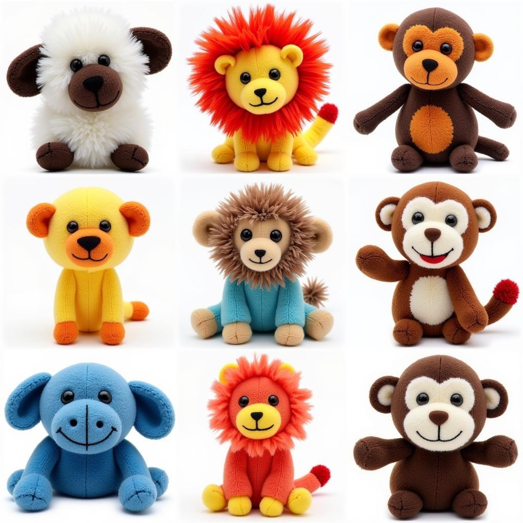 A Variety of Colorful Pom Pom Animals