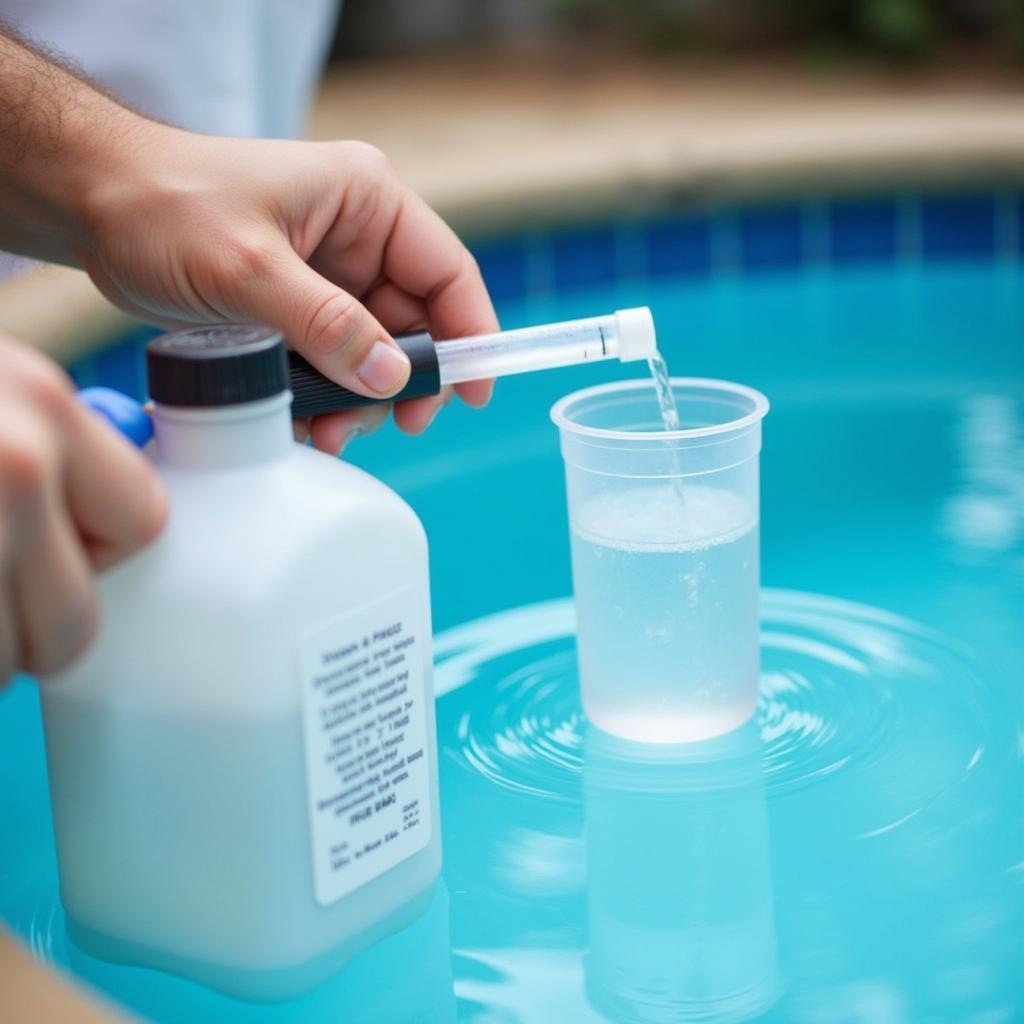 Taking a Pool Water Sample